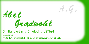 abel gradwohl business card